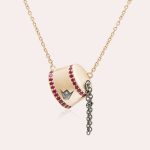 Tarboush Diamond Necklace with Ruby