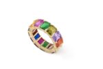 Daily Dazzle Gold Ring with Multicolor Stones