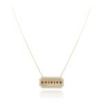 Daily Dazzle Diamond Necklace Blade with Ruby