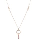 Screw Diamond Necklace with Sapphire