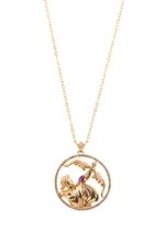 Zodiac Diamond Necklace Sagittarius with Brown Diamond and Precious Stone