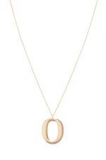 Initials Gold Necklace Letter O