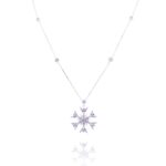 Snowflake Pink Sapphire Necklace