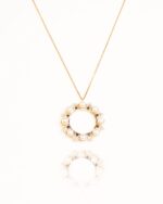 Oummi Necklace with Black Diamond and Pearls