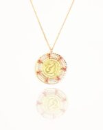 Oummi Diamond Necklace with Ruby