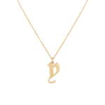 Initials Gold Necklace Letter Y