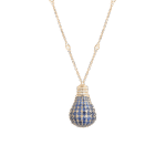 Light Diamond Necklace with Blue Sapphire