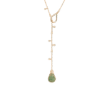 Light Diamond Necklace with Emerald