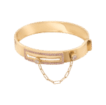 Love Lock Diamond Bracelet with Pink Sapphire