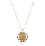 Zodiac Diamond Necklace Leo with Peridot and Colored Stone