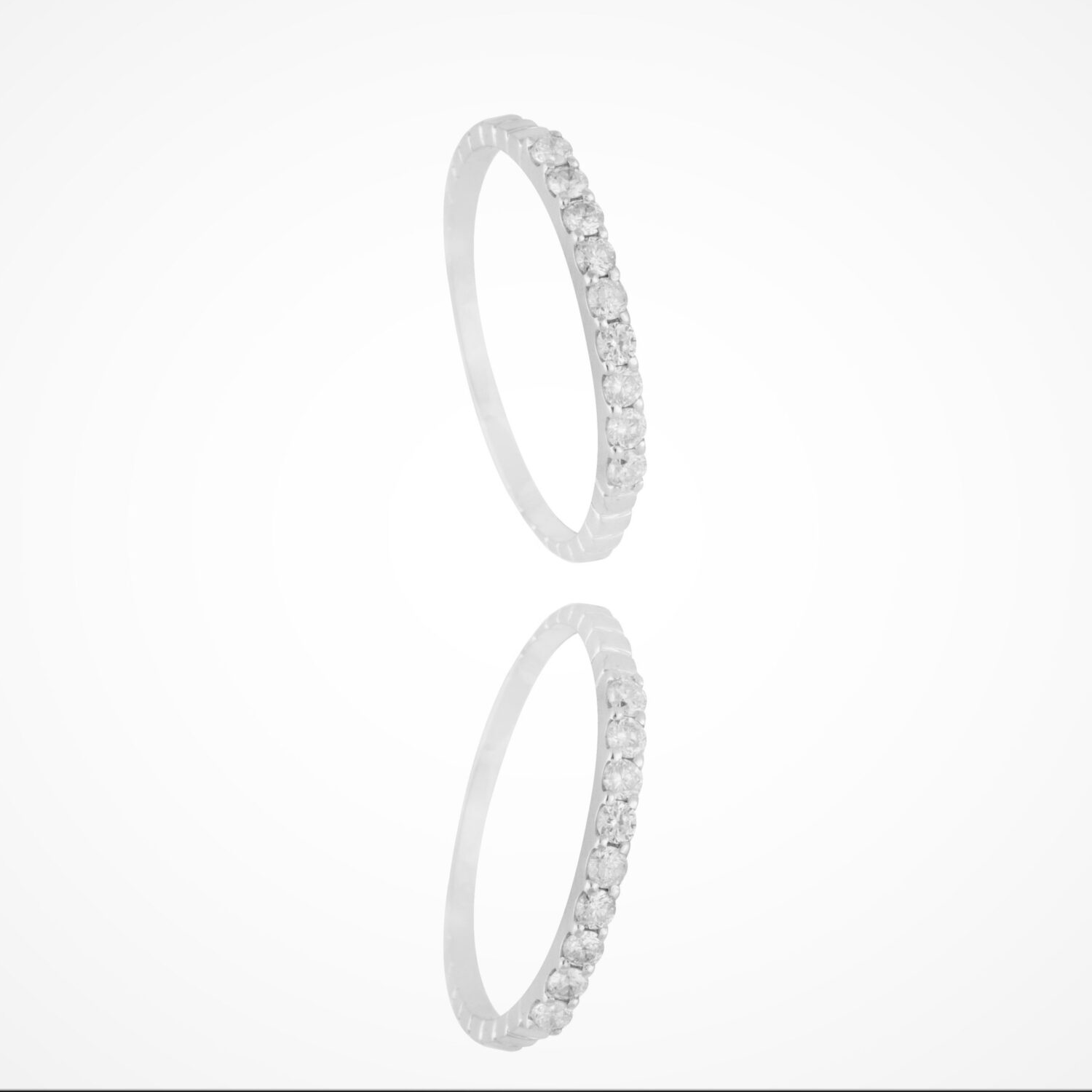 New Project (10) Wedding Band with White Diamond - Image 1