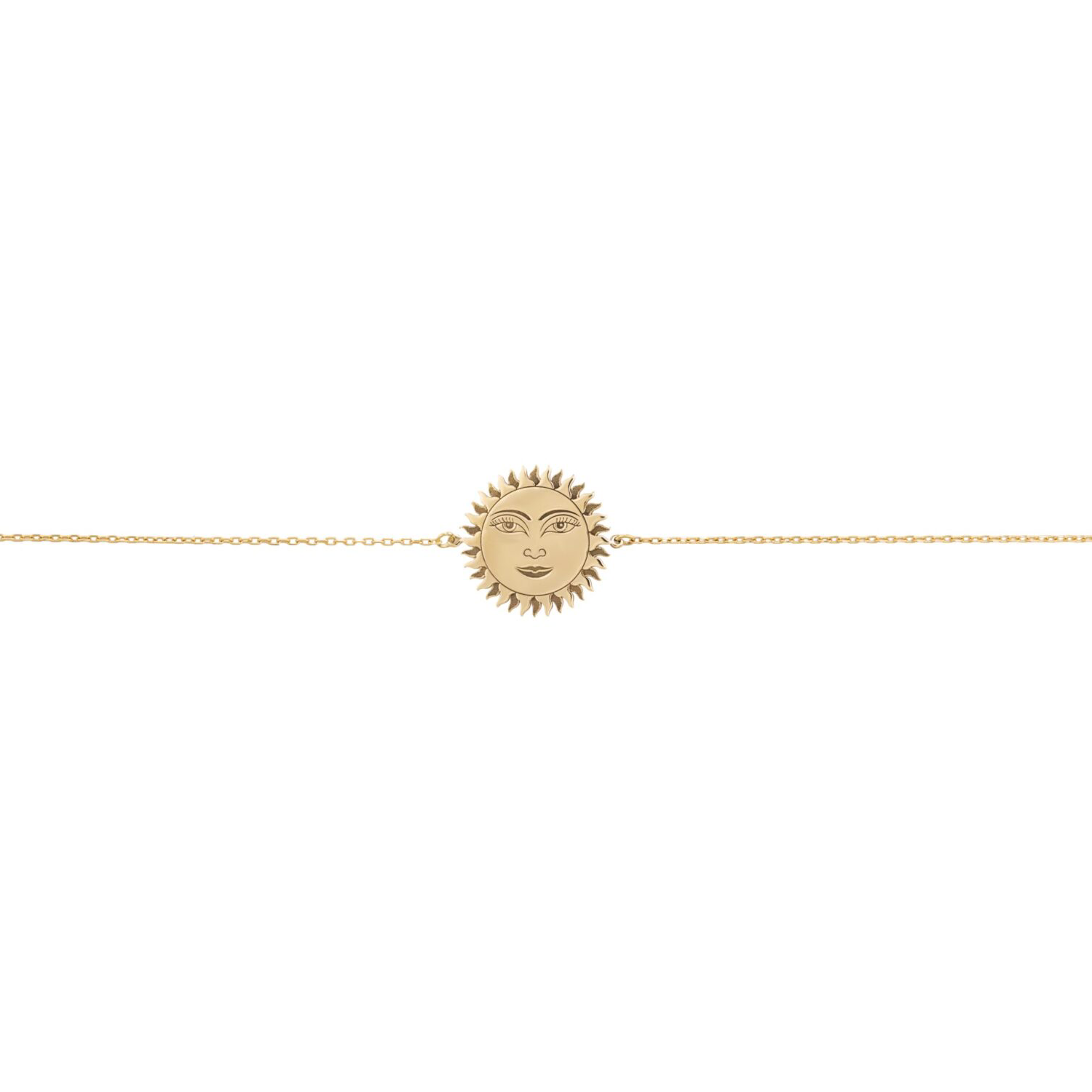 New Project (11) Zodiac Gold Bracelet Sun Face - Image 1