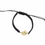 Lotus Gold Bracelet with Silk