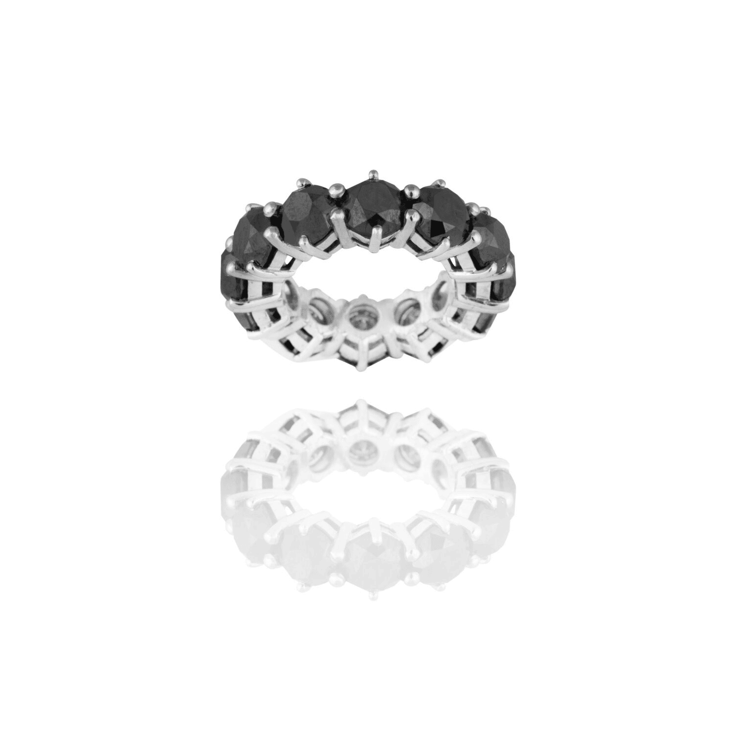 New Project (15) Wedding Band Fancy With Black Diamond - Image 1