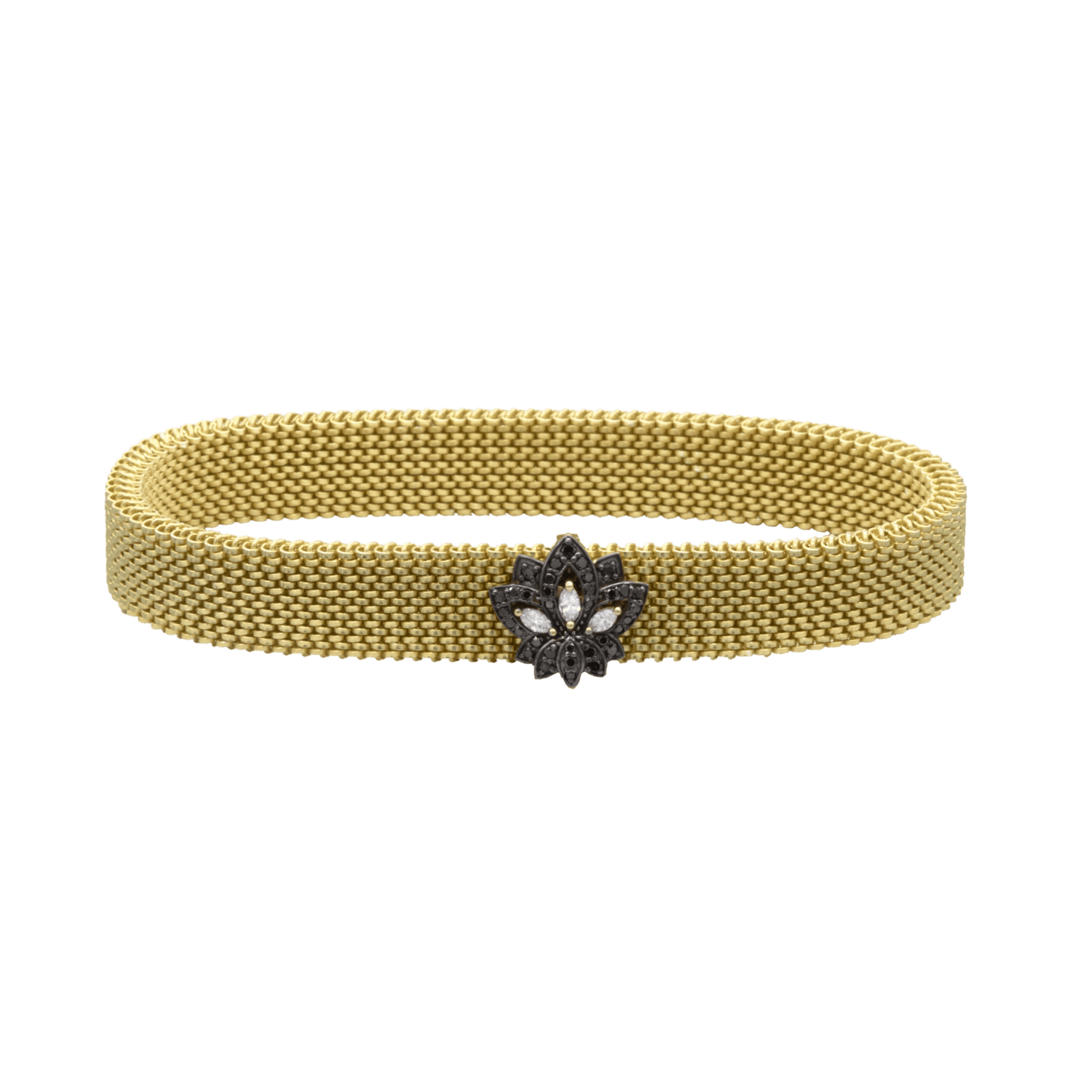 New Project (2) Lotus Diamond Bracelet with Fancy Diamond and Stainless - Image 1