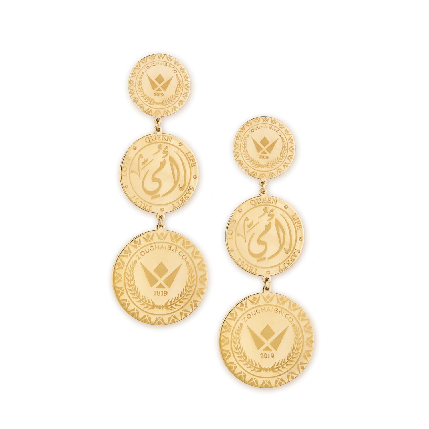New Project (21) Oummi Gold Earrings - Image 1