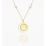 Oummi Gold Necklace with Pearls