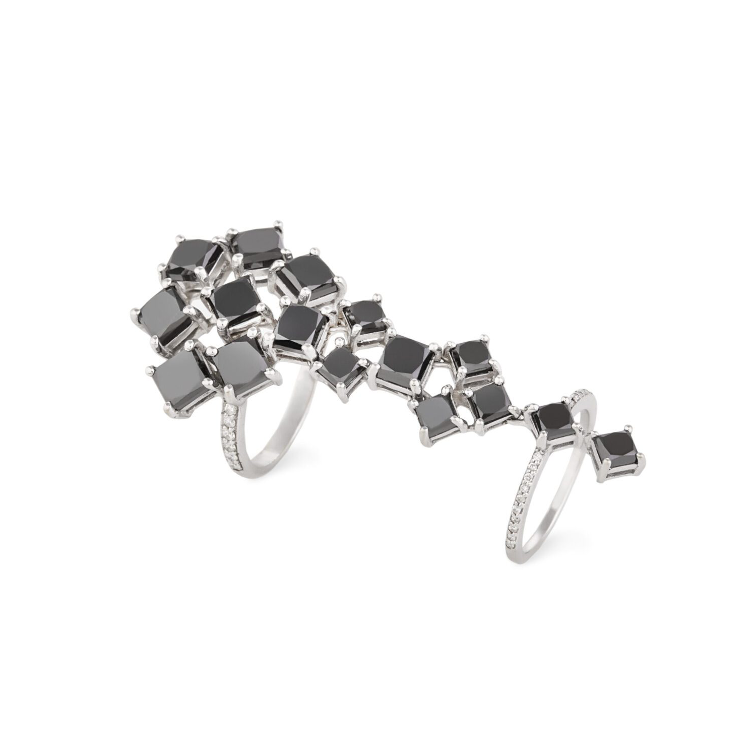 New Project (65) Classic Diamond Ring with Fancy Black Diamond - Image 1