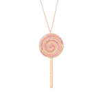Lollipop Diamond Necklace with Ruby