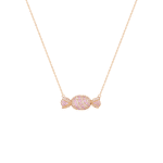 Candy Necklace, 18kt rose gold, set with brilliant-cut white diamond, and pink sapphire