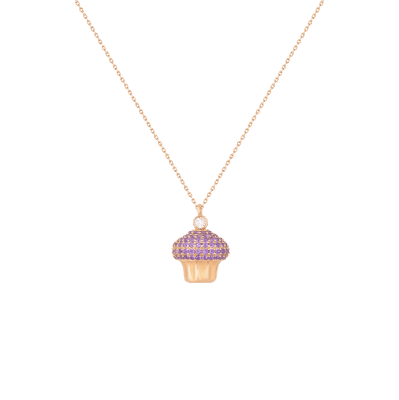 Candy Summer Cupcake Diamond Necklace