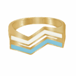 Daily Dazzle Summer Gold Ring with Enamel