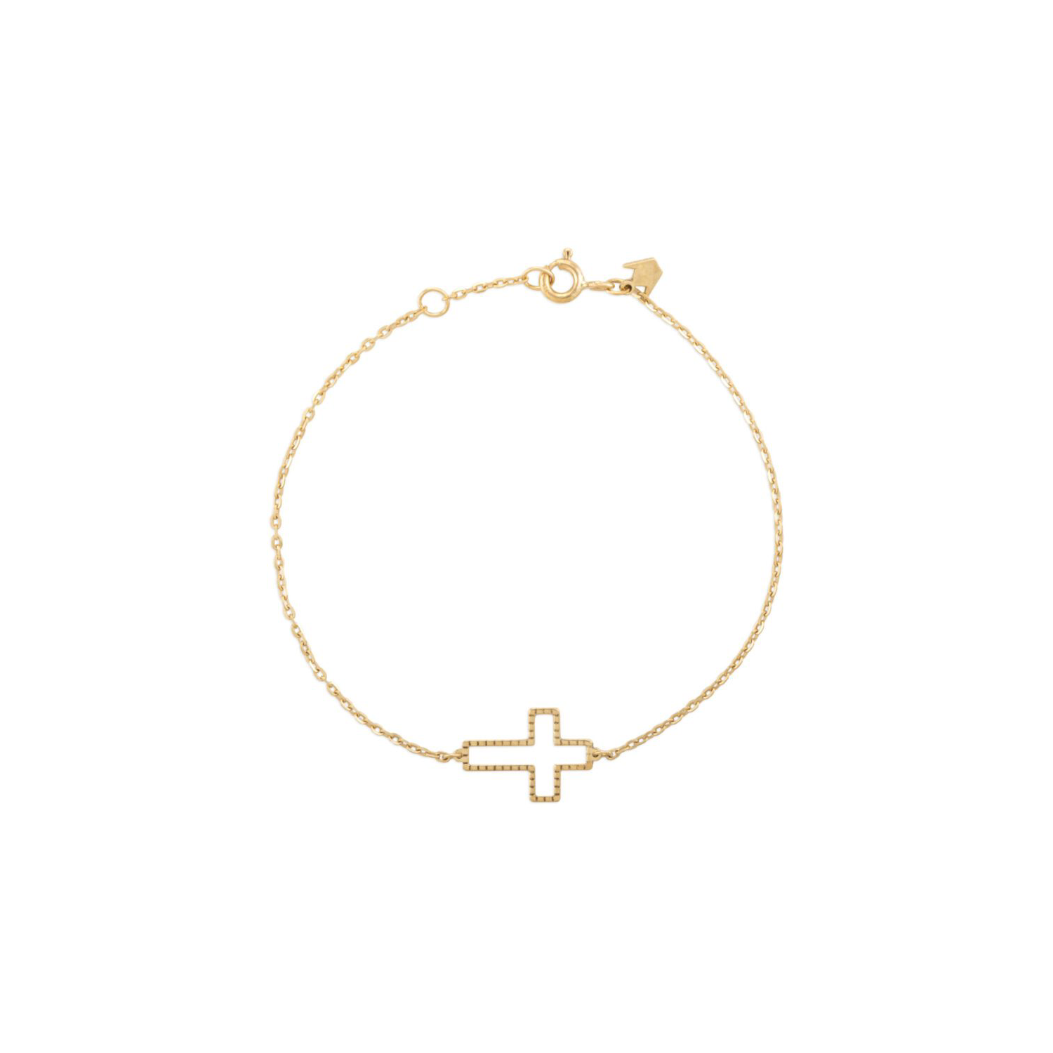 New Project (48) Religious Cross Holy Communion Gold Bracelet - Image 1