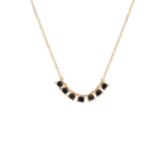 Gold Necklace with Black Diamonds