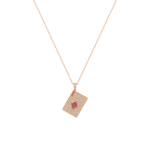 Cards Diamond Necklace with Ruby
