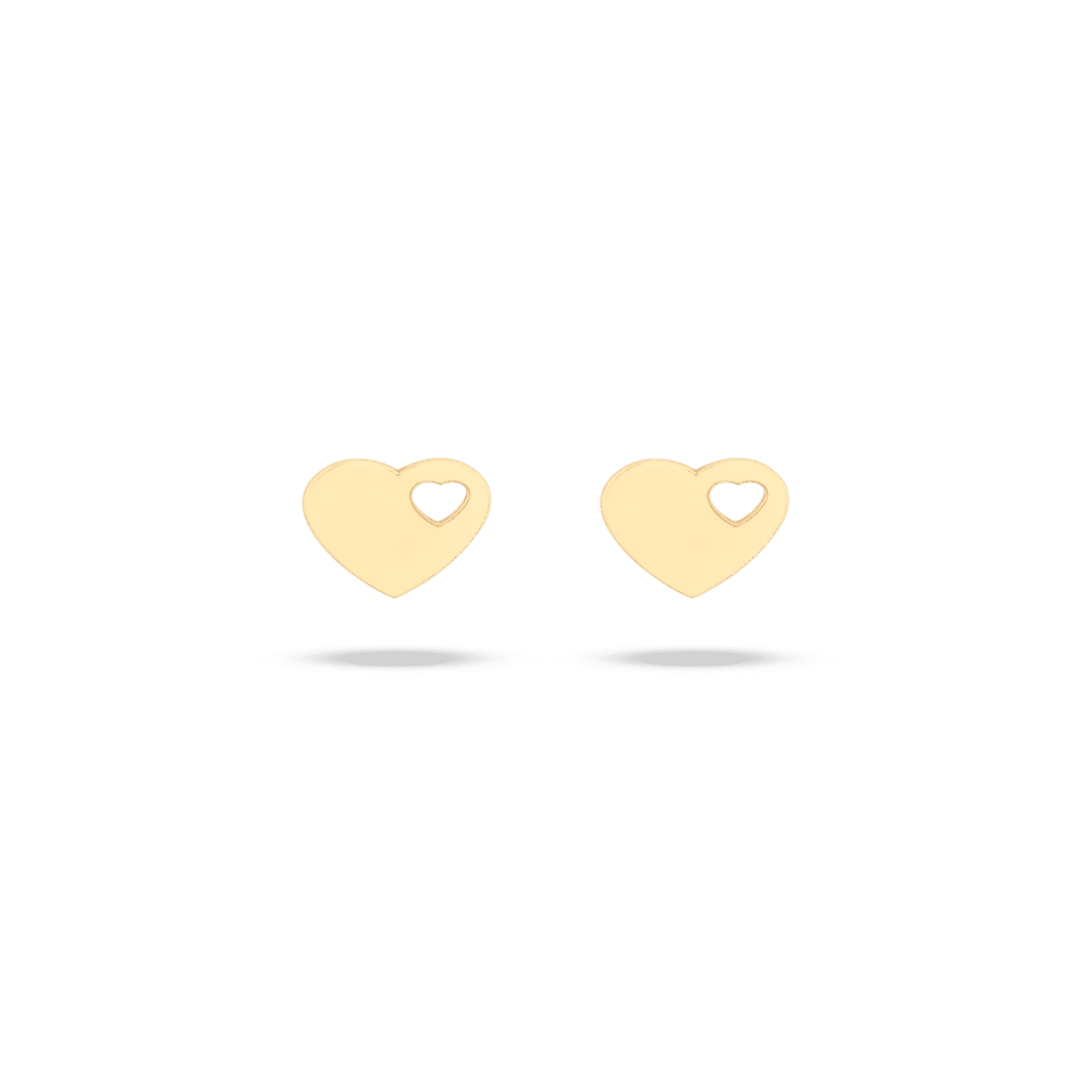 New Project (16) Daily Dazzle Summer Heart Gold Earrings - Image 1