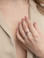 Daily Dazzle Diamond Ring with Ruby - Image 2