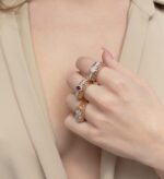 Classic Diamond Ring with Ruby - Image 2