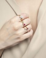 Daily Dazzle Diamond Ring with Ruby - Image 2