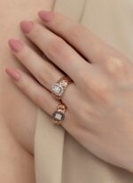 Chain Classic Diamond Ring with Baguette and Fancy Diamond - Image 2