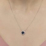 Daily Dazzle Diamond Necklace with Sapphire - Image 2