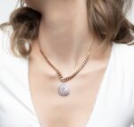 Chain Diamond Necklace with Baguette - Image 3