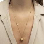 Dice Diamond Necklace with Ruby  Sapphire and Emerald - Image 3