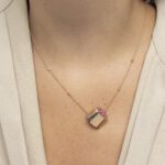 Tarboush Diamond Necklace with Ruby - Image 2