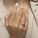 Tarboush Diamond Ring with Ruby - Image 2