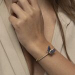 Butterfly Diamond Bracelet with Sapphire - Image 2