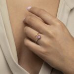 Daily Dazzle Flower Diamond Ring with Ruby - Image 2
