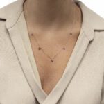 Gold Necklace Love Hearts with Ruby - Image 2