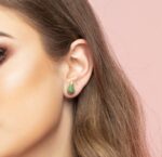 Light Emerald Diamond Earrings - Image 3