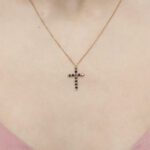 Religious Cross Black Diamond Necklace - Image 2
