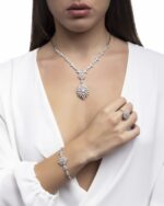 Birdal Diamond Necklace with Baguette - Image 2