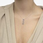 Daily Dazzle Flower  Diamond Necklace with Fancy Black Diamond - Image 3