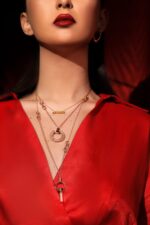 Screw Diamond Necklace with Sapphire - Image 2