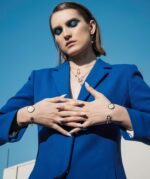 Oummi Necklace with Sapphire Safety Pin - Image 2
