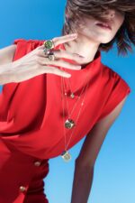 Dice Diamond Necklace with Precious Colored Stones - Image 3