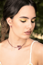 Butterfly Diamond Necklace with Ruby - Image 3